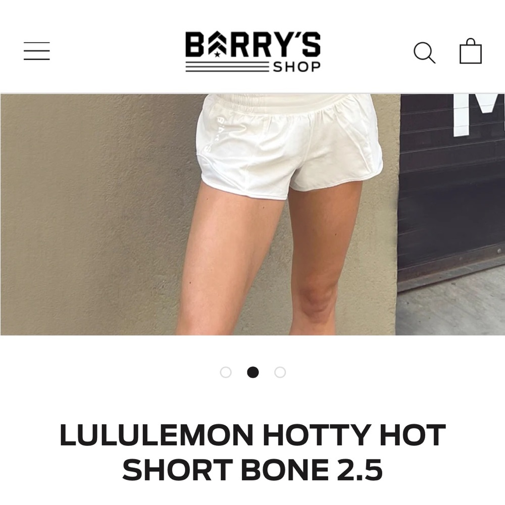 LuluLemon x Barry’s Hotty Hot Shorts in ‘Bone’